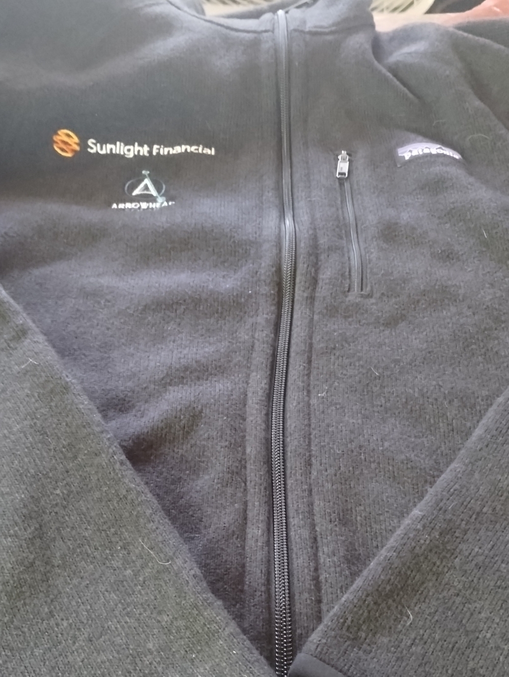Black/ Dark Gray  Full-Zip Women's Sweater Jacket